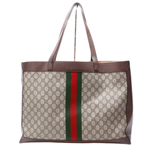 Load image into Gallery viewer, Gucci Ophidia Soft GG Supreme Medium Tote Bag Brown
