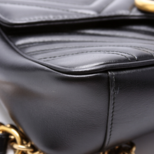 Load image into Gallery viewer, Gucci Marmont Small Leather Shoulder Flap Bag Black
