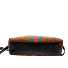 Load image into Gallery viewer, Gucci Ophidia GG Suede Leather Small Crossbody Bag Brown
