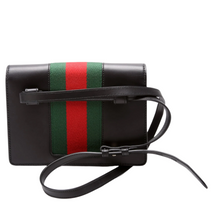 Load image into Gallery viewer, Gucci Sylvie Calfskin Leather Belt Bag Black
