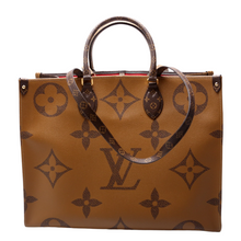 Load image into Gallery viewer, Louis Vuitton ONTHEGO GM Reverse Monogram Coated Canvas Tote Bag Brown
