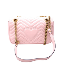 Load image into Gallery viewer, Gucci Marmont Leather Shoulder Bag Small Flap Pink
