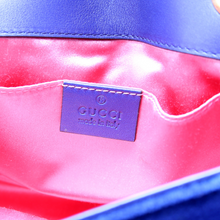 Load image into Gallery viewer, Gucci Marmont Velvet Shoulder Bag Mini Flap Blue
