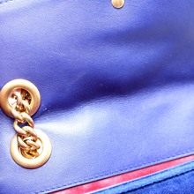 Load image into Gallery viewer, Gucci Marmont Velvet Shoulder Bag Mini Flap Blue
