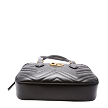 Load image into Gallery viewer, Gucci GG Marmont Small Leather Top Handle Bag Black
