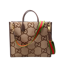 Load image into Gallery viewer, Gucci Jumbo GG Leather Tote Bag Brown
