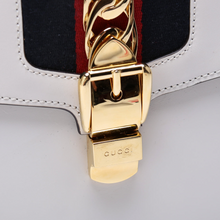 Load image into Gallery viewer, Gucci Sylvie Smooth Leather Top Handle Bag Medium White
