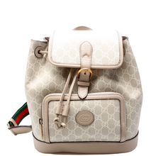Load image into Gallery viewer, Gucci GG Supreme Canvas Buckle Backpack Bag Beige
