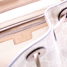 Load image into Gallery viewer, Gucci GG Supreme Canvas Buckle Backpack Bag Beige
