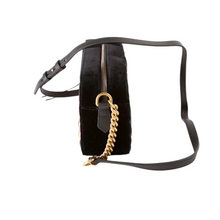 Load image into Gallery viewer, Gucci Marmont Small Velvet Camera Bag Black
