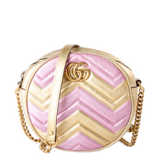 Load image into Gallery viewer, Gucci Marmont Mini Round Leather Crossbody Bag Bicolor

