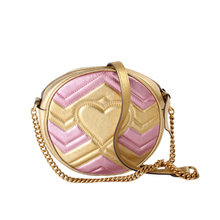 Load image into Gallery viewer, Gucci Marmont Mini Round Leather Crossbody Bag Bicolor

