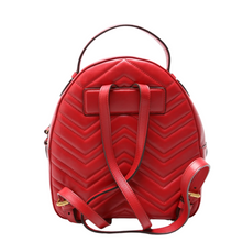 Load image into Gallery viewer, Gucci Marmont Leather Backpack Bag Red
