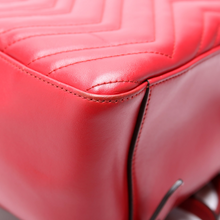 Load image into Gallery viewer, Gucci Marmont Leather Backpack Bag Red
