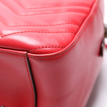 Load image into Gallery viewer, Gucci Marmont Leather Backpack Bag Red
