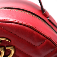 Load image into Gallery viewer, Gucci Marmont Leather Backpack Bag Red
