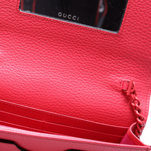 Load image into Gallery viewer, Gucci Marmont Mini Leather Wallet On Chain  Pink
