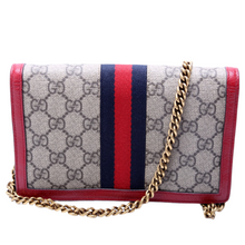 Load image into Gallery viewer, Gucci Queen Margaret Supreme Coated Canvas Wallet On Chain Tricolor

