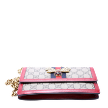 Load image into Gallery viewer, Gucci Queen Margaret Supreme Coated Canvas Wallet On Chain Tricolor
