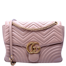 Load image into Gallery viewer, Gucci Marmont Large Leather Shoulder Bag Nude
