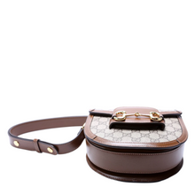 Load image into Gallery viewer, Gucci Horsebit 1955 GG Supreme Mini Rounded Shoulder Bag Brown
