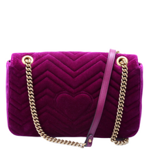 Load image into Gallery viewer, Gucci Marmont Velvet Loved Medium Shoulder Bag Purple

