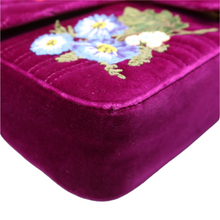 Load image into Gallery viewer, Gucci Marmont Velvet Loved Medium Shoulder Bag Purple
