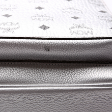 Load image into Gallery viewer, MCM Stark Medium Leather Backpack Bag Silver
