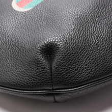 Load image into Gallery viewer, Gucci Half Moon Logo Calfskin Leather Shoulder Bag Black

