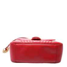 Load image into Gallery viewer, Gucci Maront Medium leather Top Handle Bag Red
