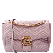 Load image into Gallery viewer, Gucci Marmont Large Leather Shoulder Bag Beige
