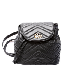 Load image into Gallery viewer, Gucci Marmont Mini Leather Backpack Bag Black
