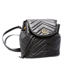 Load image into Gallery viewer, Gucci Marmont Mini Leather Backpack Bag Black
