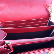 Load image into Gallery viewer, Gucci GG Marmont Calfskin Matelasse Chain Wallet Red
