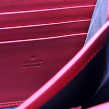 Load image into Gallery viewer, Gucci GG Marmont Calfskin Matelasse Chain Wallet Red
