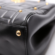 Load image into Gallery viewer, Gucci Marmont leather Studded Top Handle Bag Black
