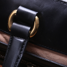 Load image into Gallery viewer, Gucci Marmont leather Studded Top Handle Bag Black
