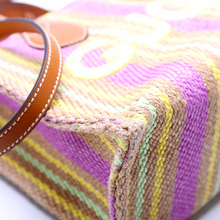 Load image into Gallery viewer, Gucci Jute Fabric Tote Bag Small Multicolor
