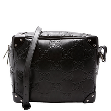 Load image into Gallery viewer, Gucci GG Embossed Calfskin Square Messenger Bag Black
