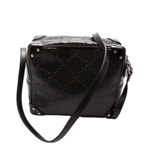 Load image into Gallery viewer, Gucci GG Embossed Calfskin Square Messenger Bag Black

