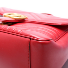 Load image into Gallery viewer, Gucci Marmont Small Leather Top Handle Bag Red
