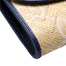 Load image into Gallery viewer, Gucci Horsebit 1955 Raffia Shoulder Bag Bicolor
