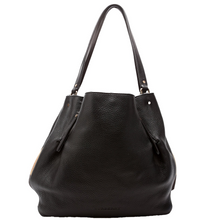 Load image into Gallery viewer, Burberry Maidstone Leather Medium Hobo Bag Black
