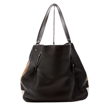 Load image into Gallery viewer, Burberry Maidstone Leather Medium Hobo Bag Black
