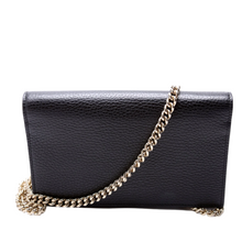 Load image into Gallery viewer, Gucci Interlocking GG Leather Chain Wallet Black
