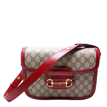 Load image into Gallery viewer, Gucci Horsebit 1955 GG Supreme Monogram Shoulder Bag Red
