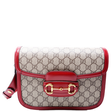 Load image into Gallery viewer, Gucci Horsebit 1955 GG Supreme Monogram Shoulder Bag Red
