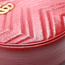 Load image into Gallery viewer, Gucci GG Marmont Mini Round Leather Crossbody Bag Red
