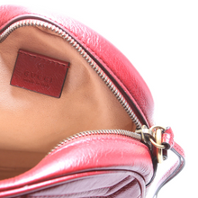 Load image into Gallery viewer, Gucci GG Marmont Mini Round Leather Crossbody Bag Red
