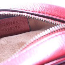 Load image into Gallery viewer, Gucci GG Marmont Mini Round Leather Crossbody Bag Red
